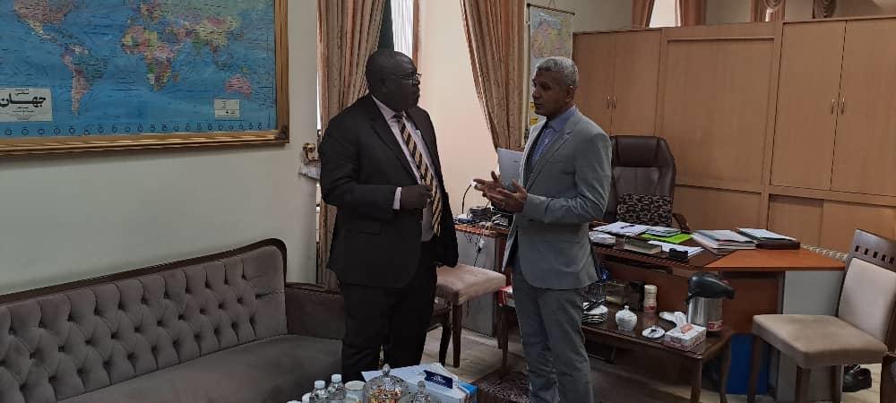 A Friendly Chat between Ambassador B. Kupemba and the Newly Appointed Director General for African in the MoF of Iran, Mr. A. Khosravinejad in Tehran