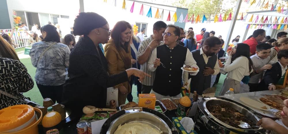 Loving the Oxtail Stew and the Highfield Vegetable Mix, Visitors had a taste of Zimbabwean Cuisine